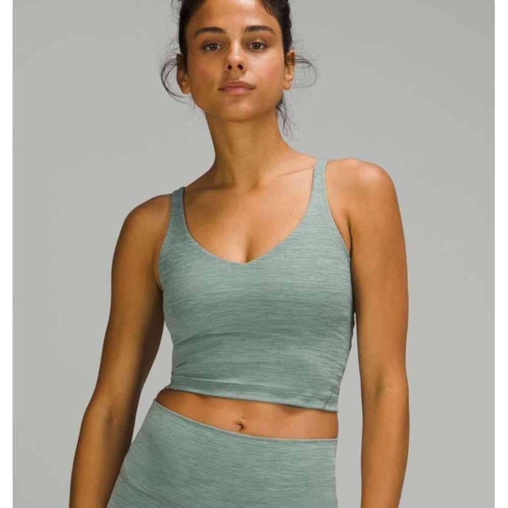 Lululemon Align Tank Top Womens 2 Heathered Tidewater Teal Yoga Athletic Shirt‎